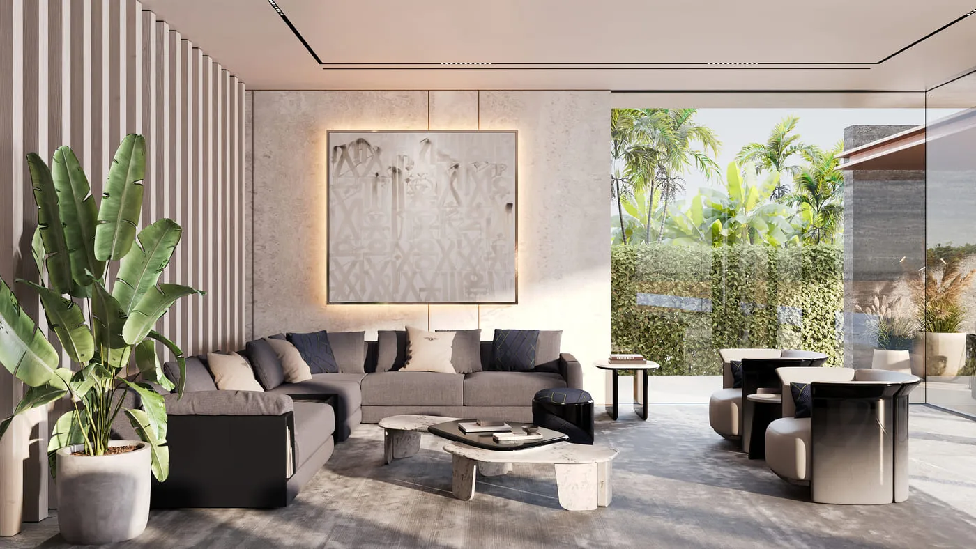Mira Villas by Bentley Home — интерьер гостиной, фото 8