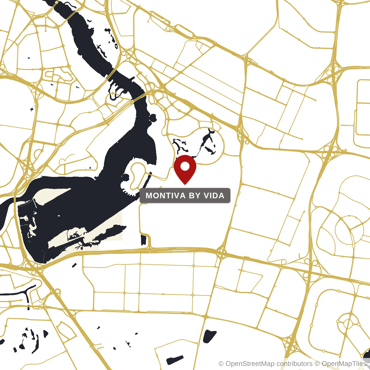 Расположение Montiva by Vida на карте: Green Gate в Dubai Creek Harbour, Dubai