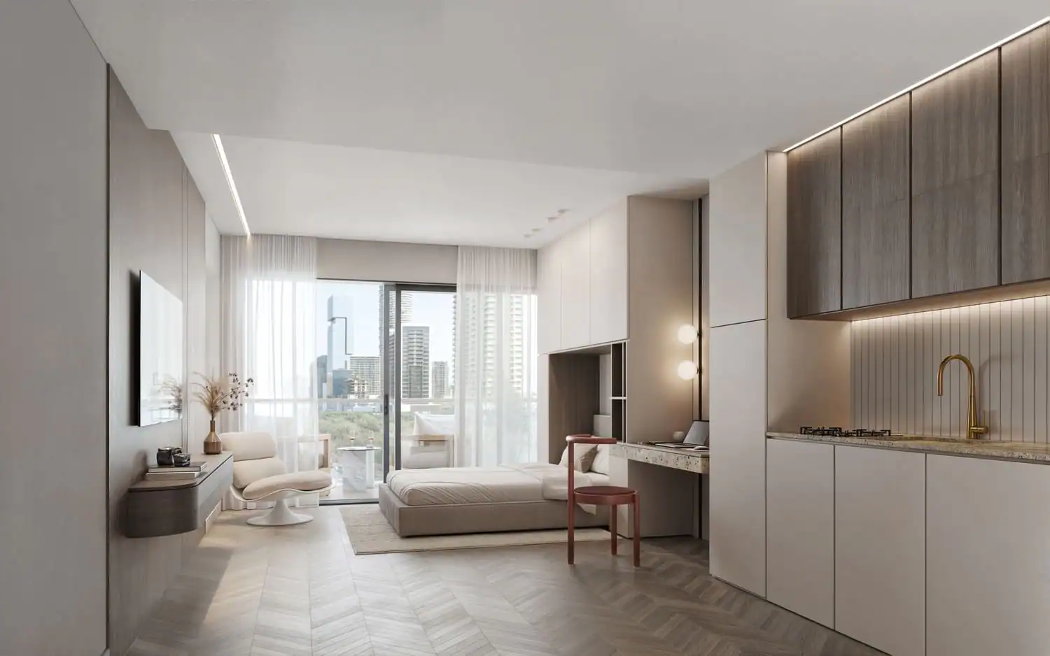 Lume Residences — интерьер студии