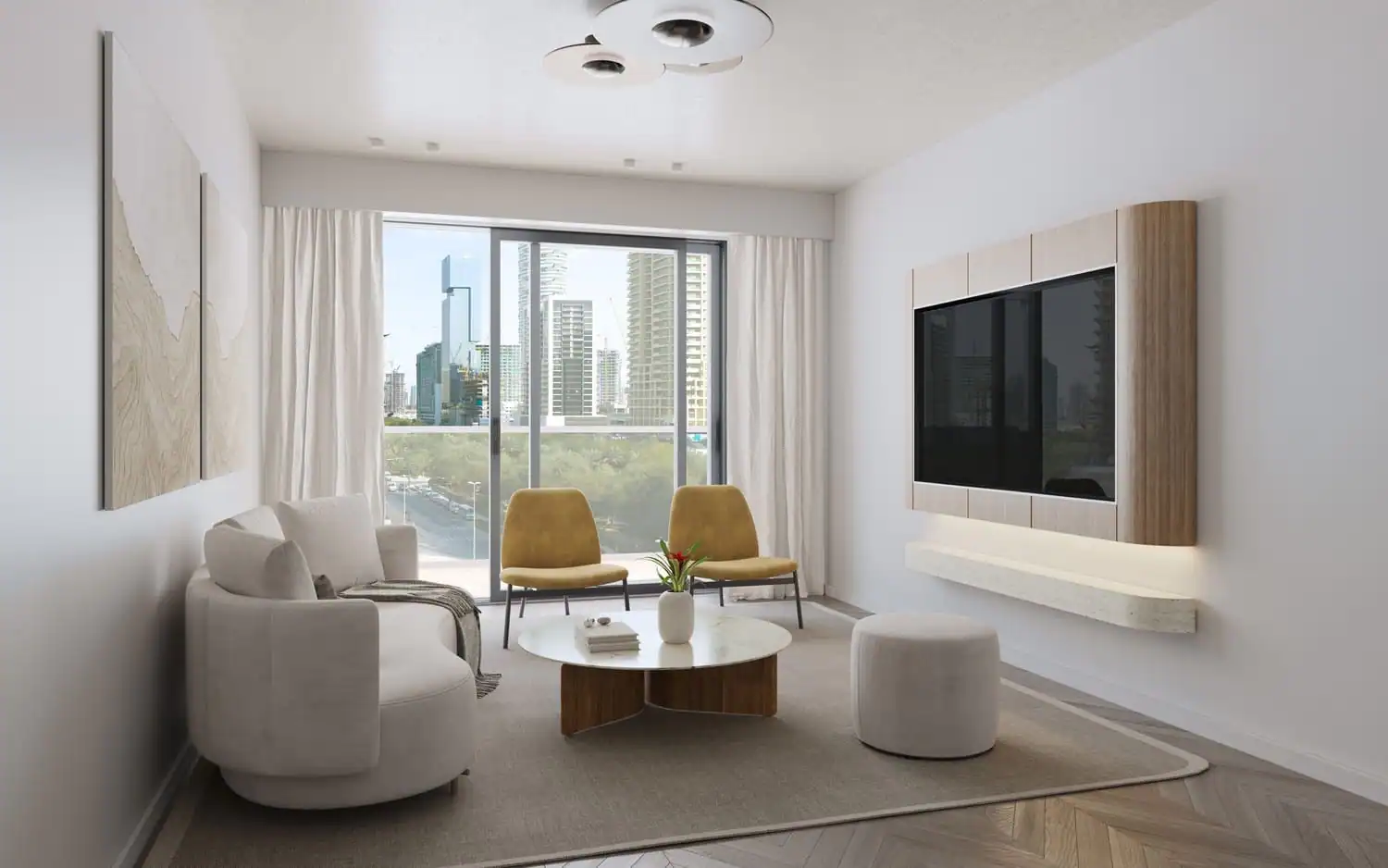 Lume Residences — интерьер гостиной