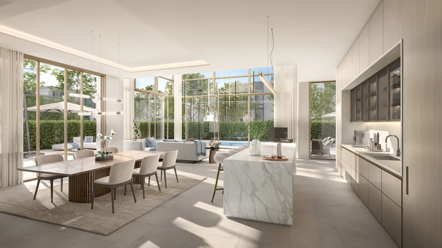 Nad Al Sheba Garden Phase 4 — кухня-гостиная, фото 26