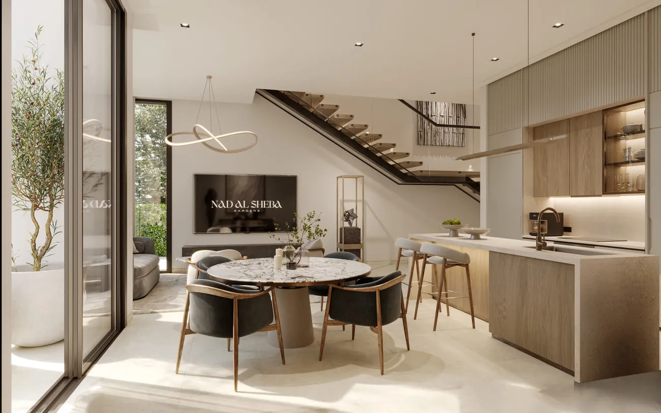 Nad Al Sheba Garden Phase 5, 6 — кухня-гостиная