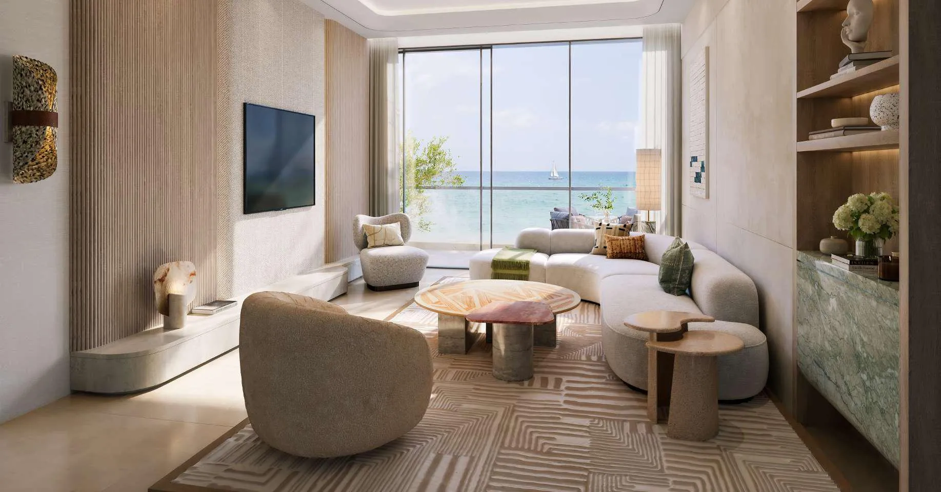 Nasim Al Bahr Residences — интерьер гостиной