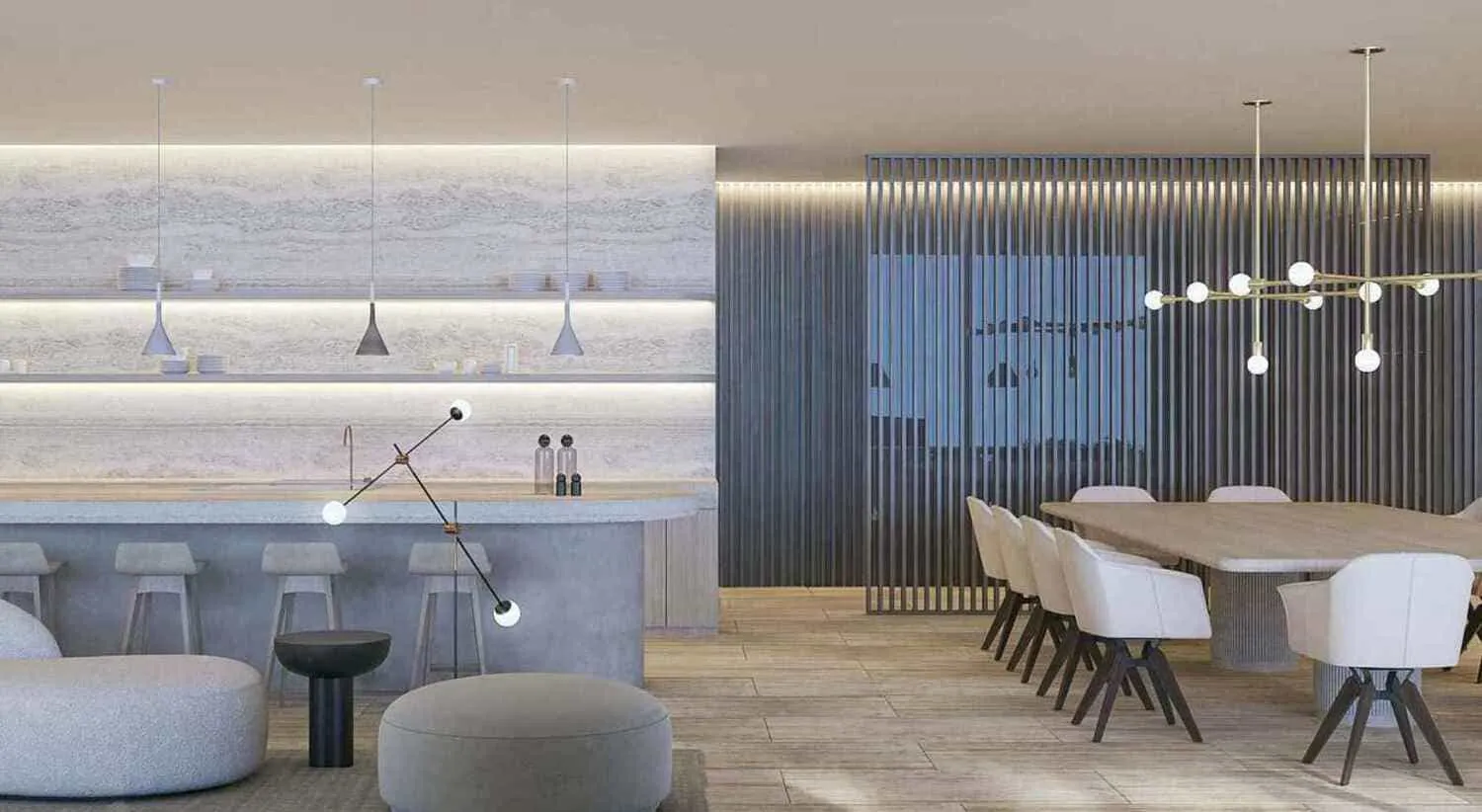 Nawayef Mansions by Modon Properties — кухня-столовая