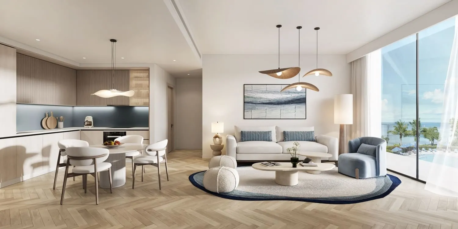 Nikki Beach Residences — интерьер гостиной