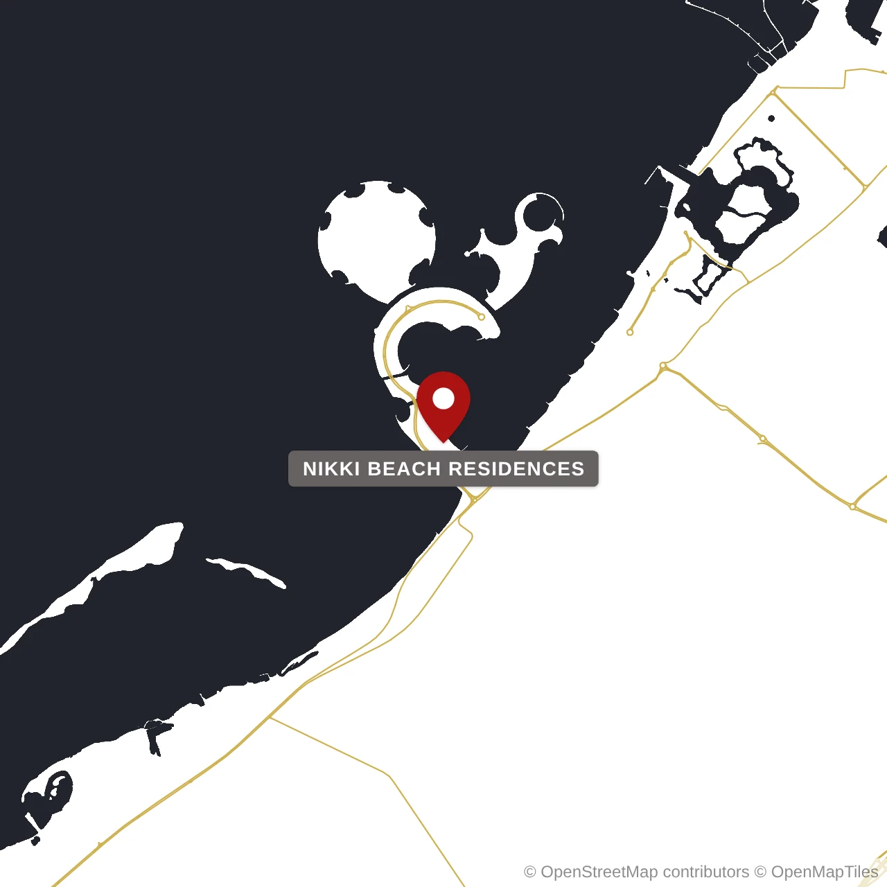 Расположение Nikki Beach Residences на карте: Остров Аль Маржан, Ras Al Khaimah