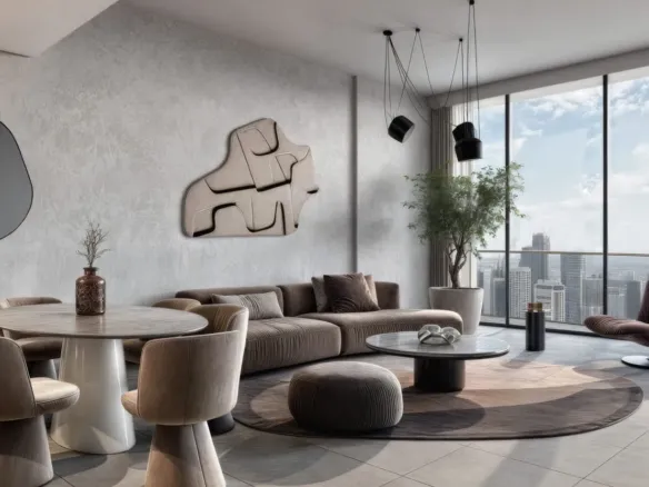 Norah Residence — интерьер гостиной