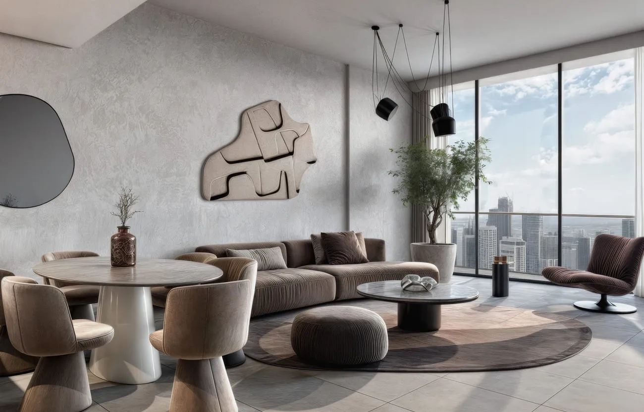 Norah Residence — интерьер гостиной