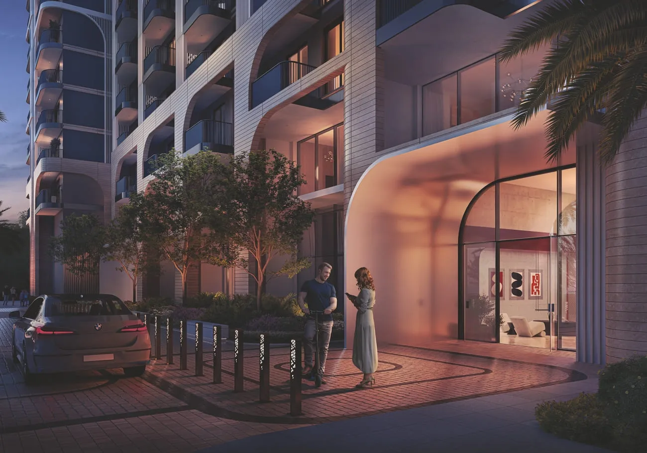 Nouran Living — вход в здание