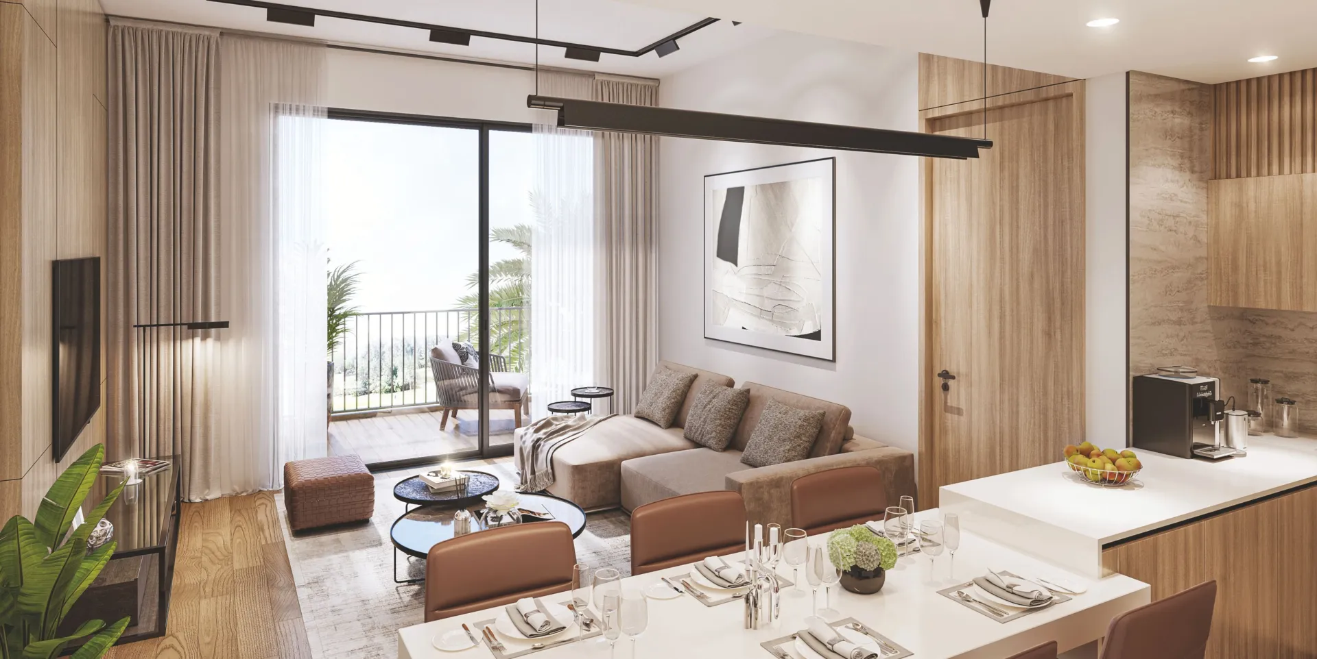 Oakley Square Residences — интерьер гостиной
