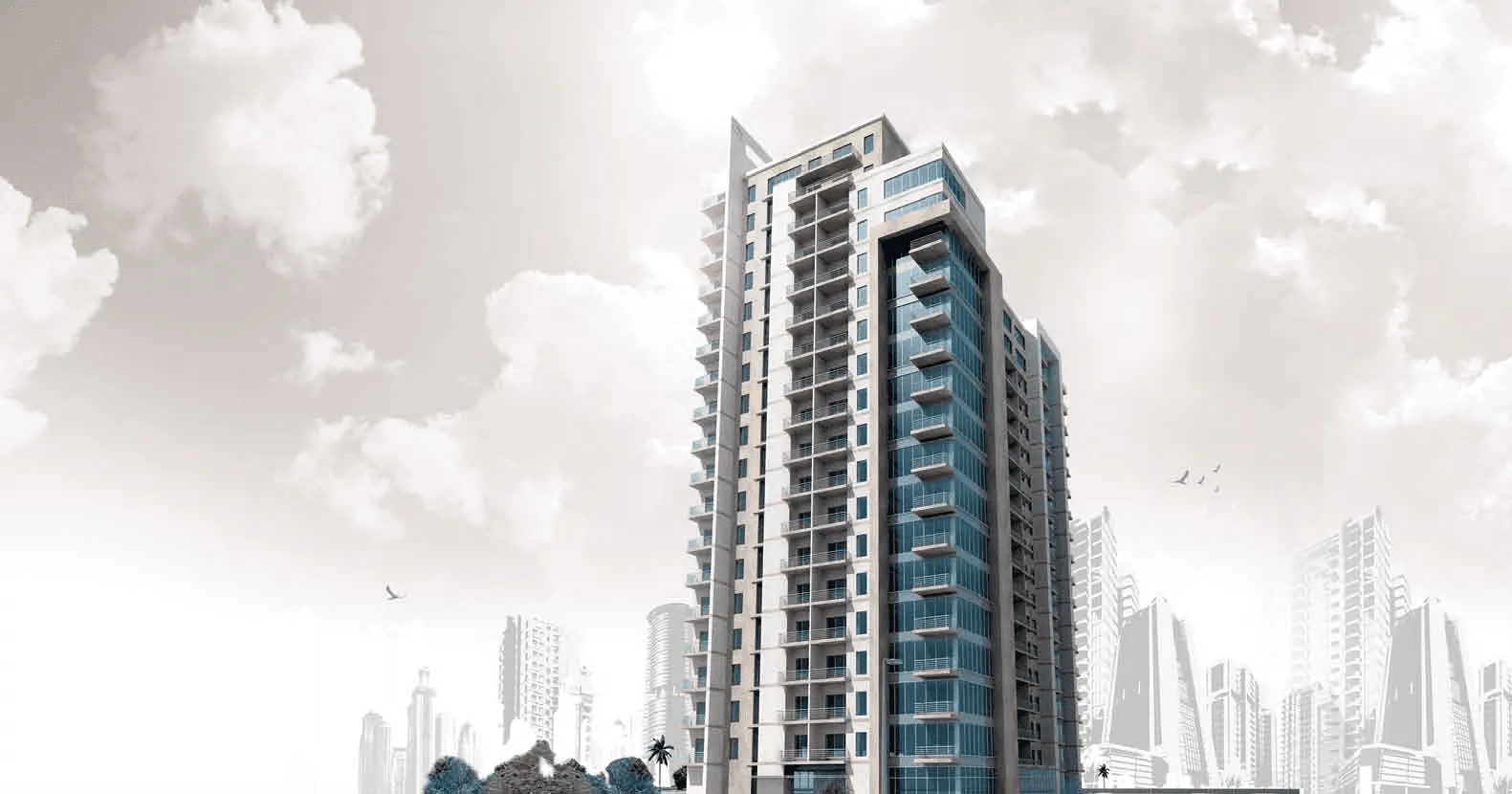 Oakwood Residency — вид на комплекс