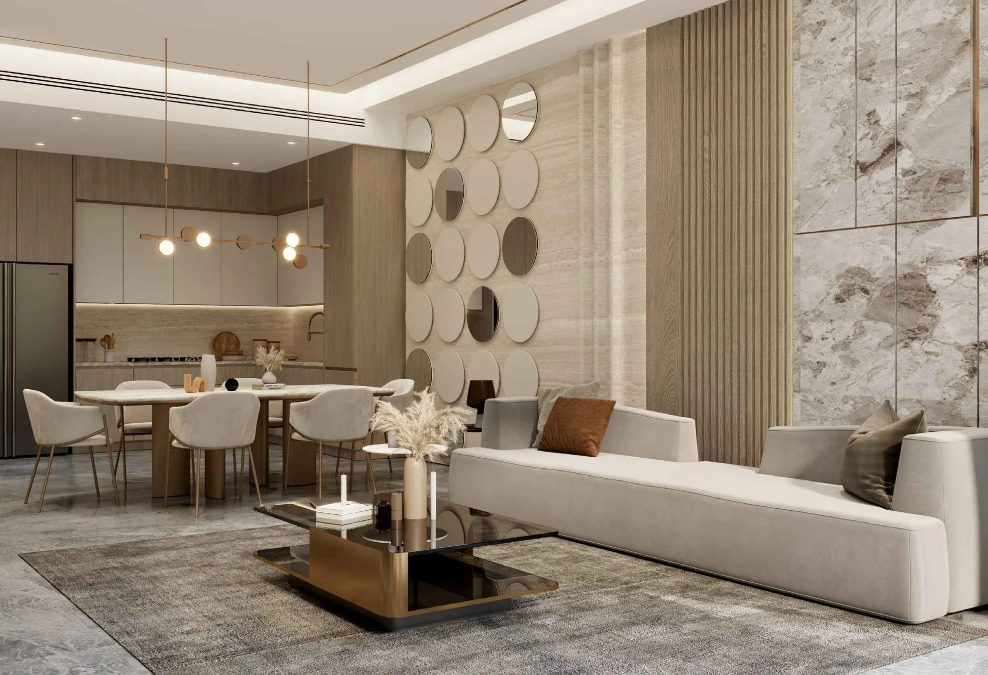 Ocean Crest — интерьер гостиной
