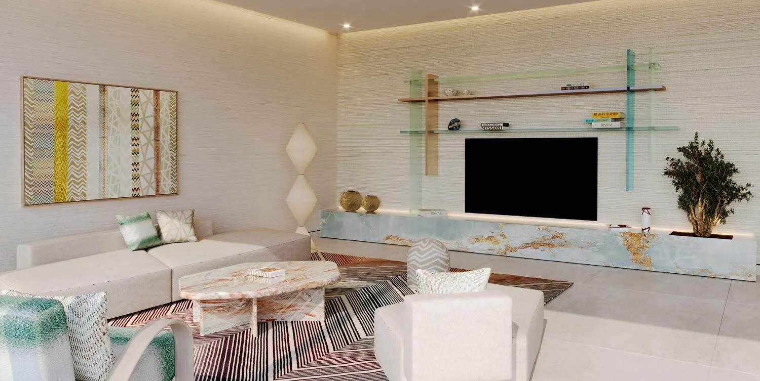 Octa Isle Interiors by Missoni — интерьер гостиной