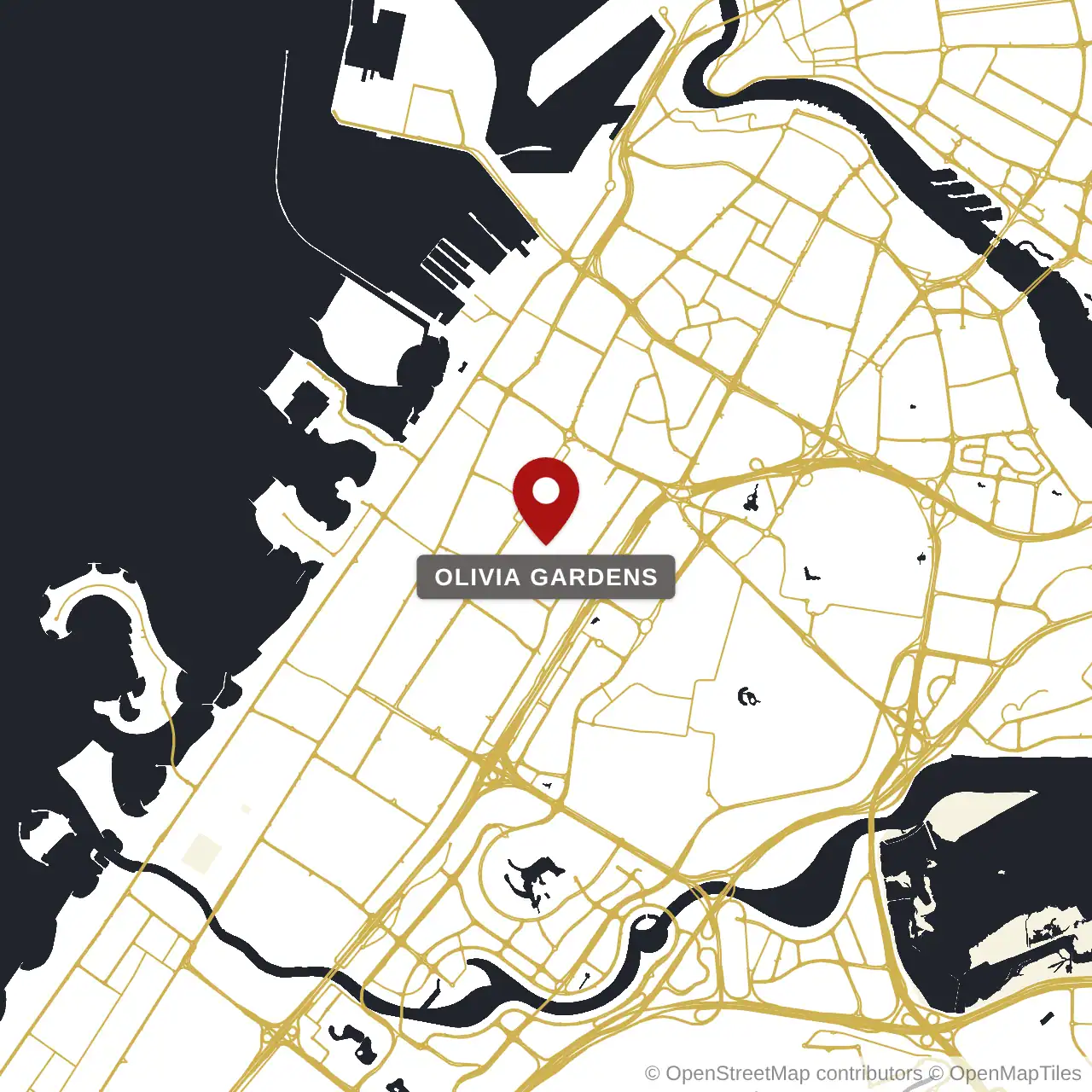 Расположение Olivia Gardens на карте: Аль-Сатва, Dubai