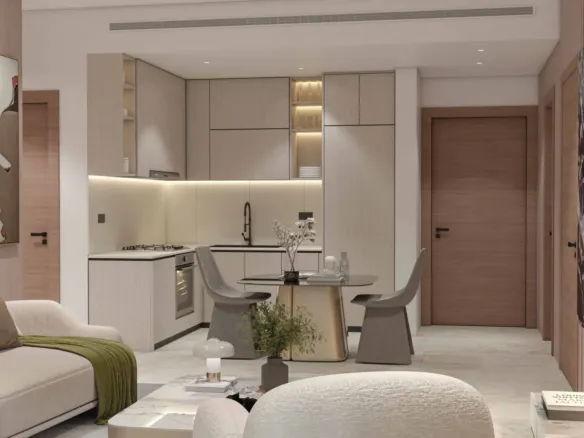 Olivia Residences — кухня-гостиная
