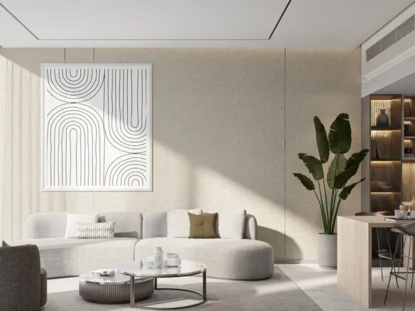 One Beverly — интерьер гостиной, фото 7