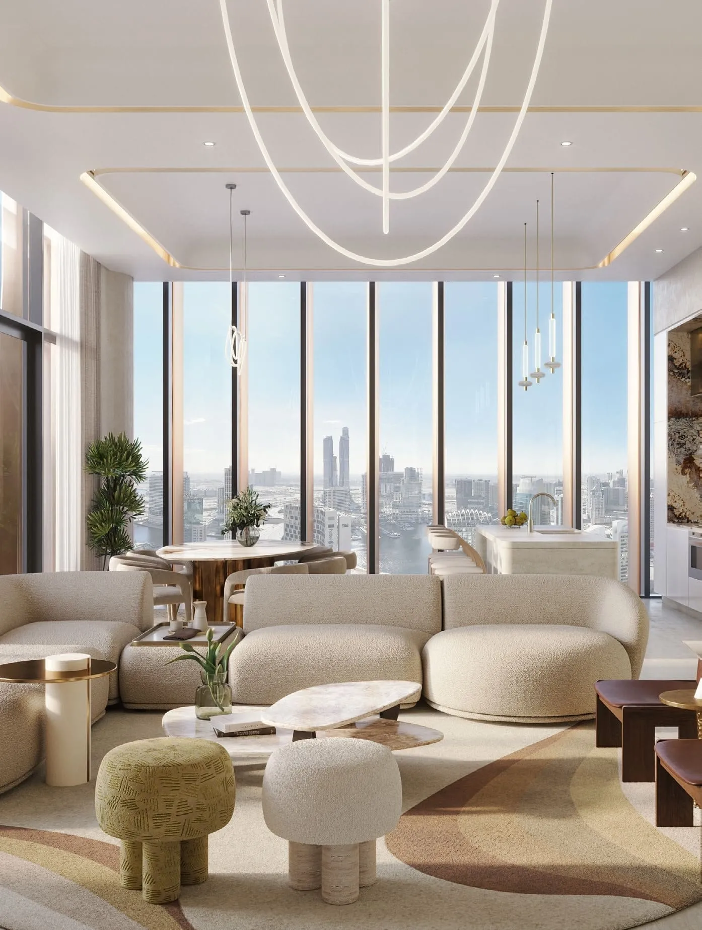 One Residence — интерьер гостиной