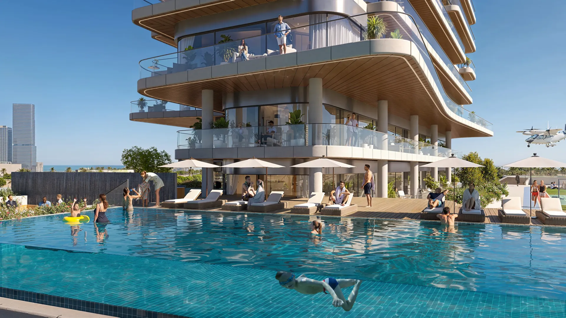 One Residence Al Reem Island — бассейн