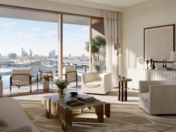 Palace Residences Creek Blue — интерьер гостиной