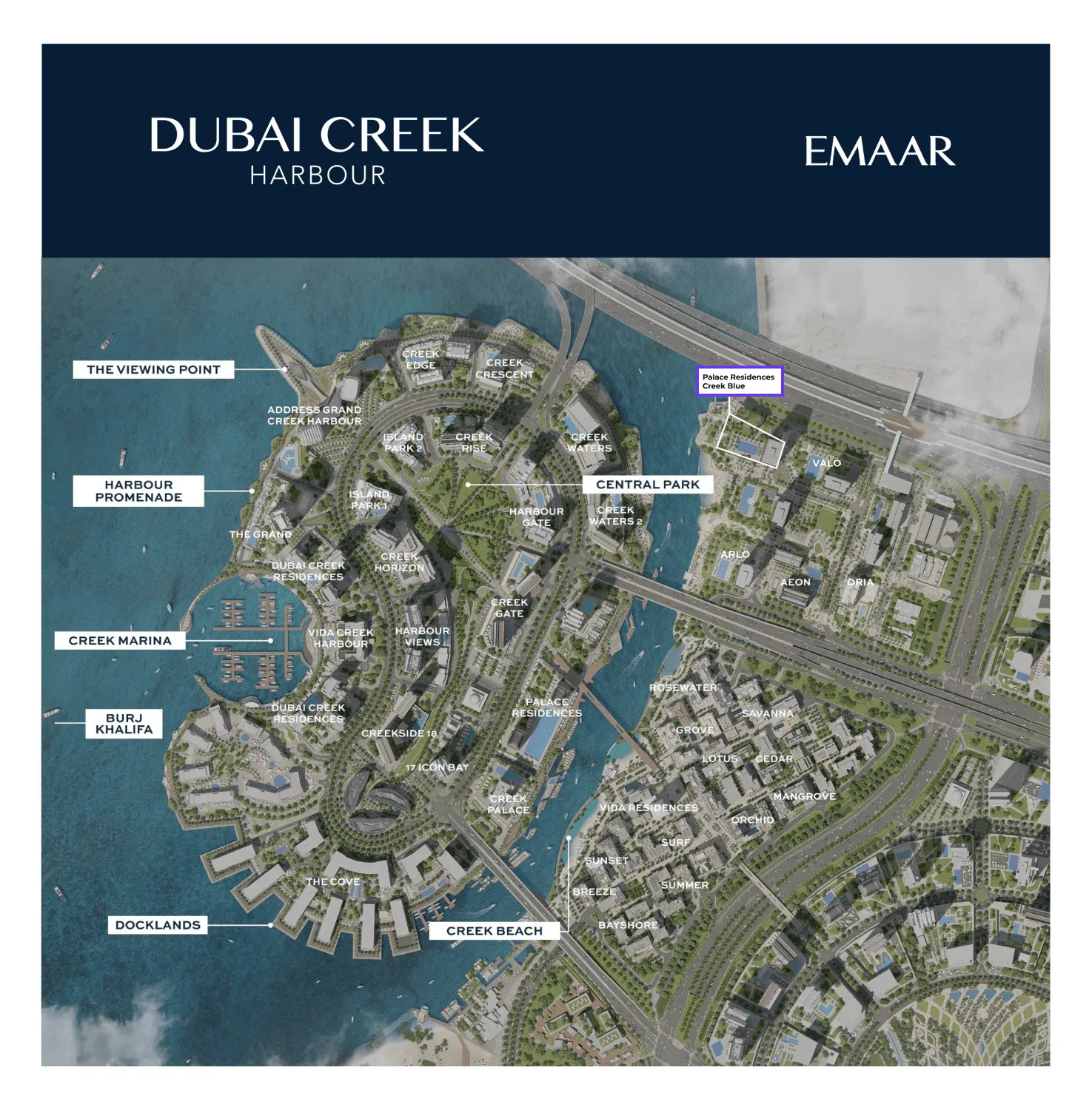 Palace Residences Creek Blue в районе Dubai Creek Harbour — фото 8