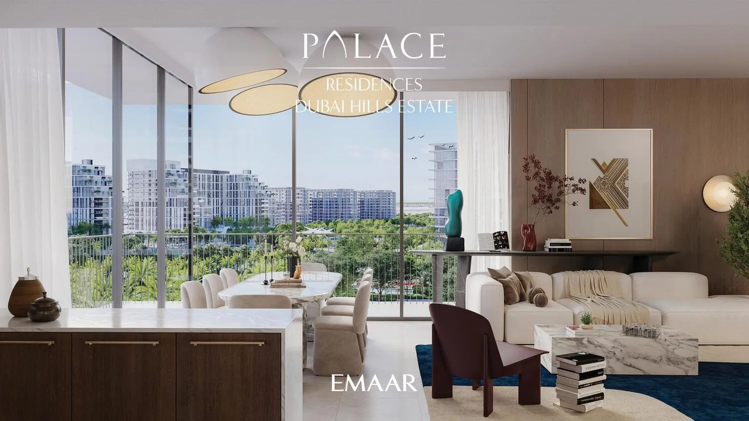 Palace Residences Dubai Hills Estate — интерьер гостиной