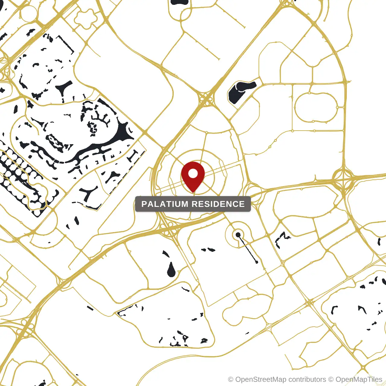 Расположение Palatium Residence на карте: JVC (Джумейра Вилладж Серкл), Dubai