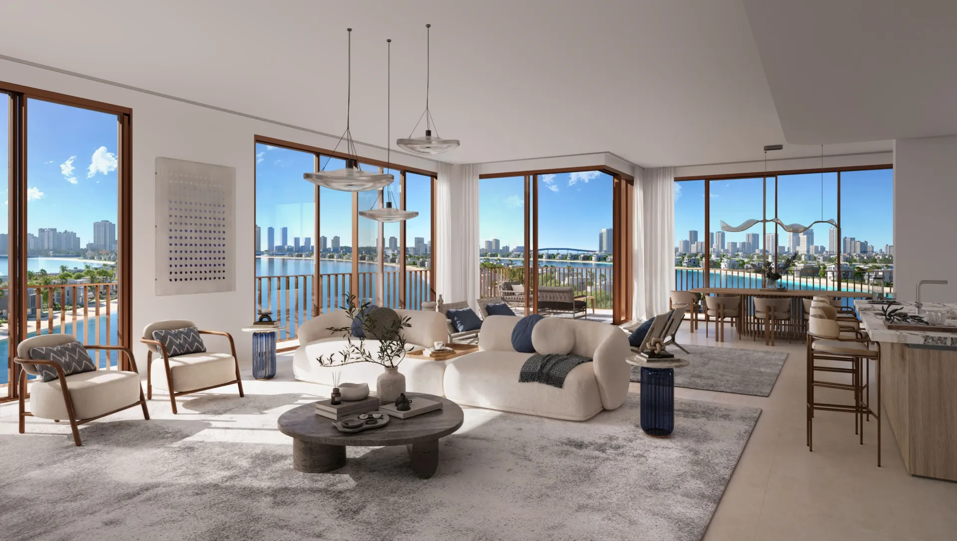 Palm Central Private Residences Phase 2 — интерьер гостиной