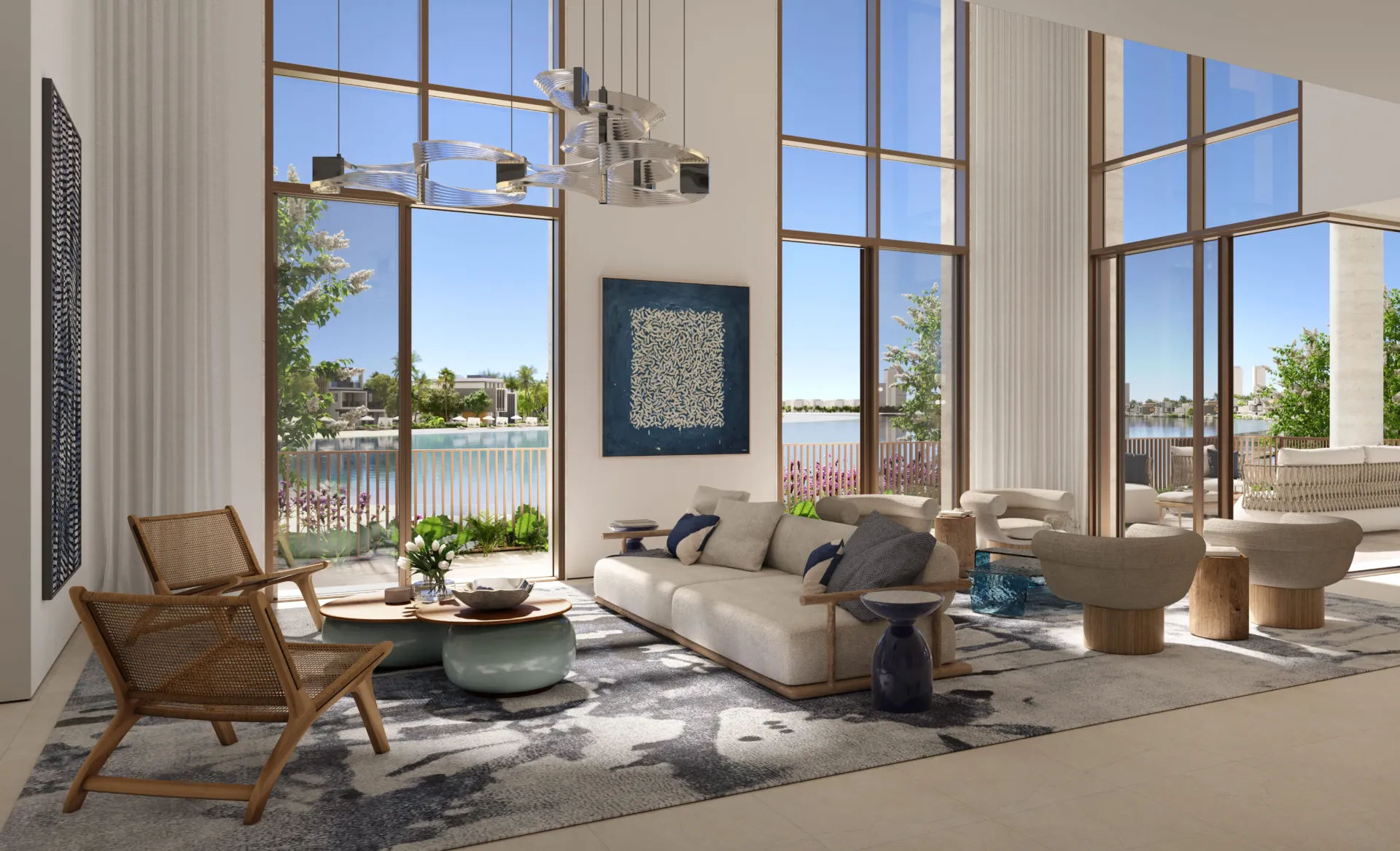 Palm Central Private Residences Phase 2 — интерьер гостиной, фото 14