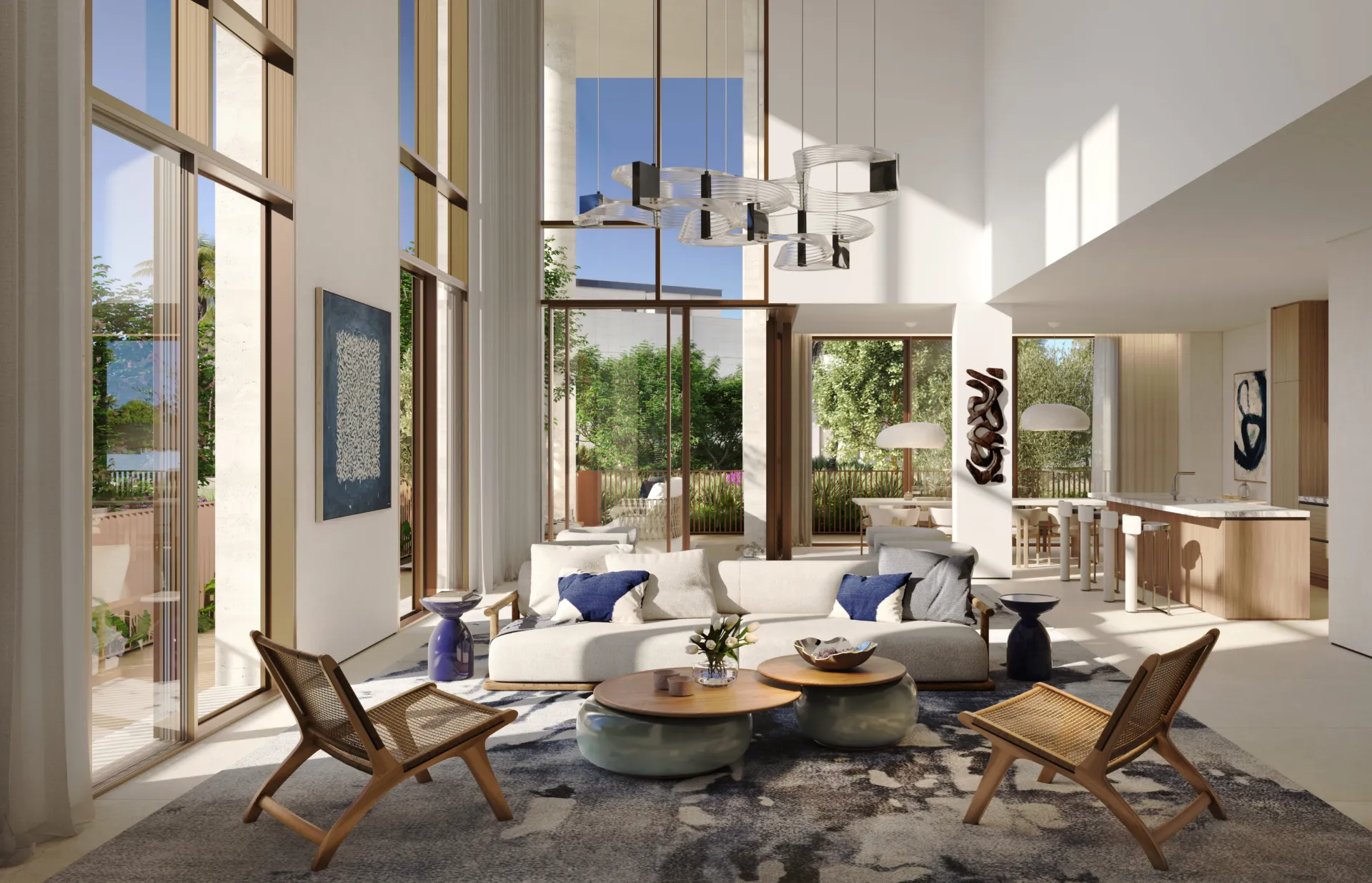 Palm Central Private Residences Phase 2 — интерьер гостиной, фото 16