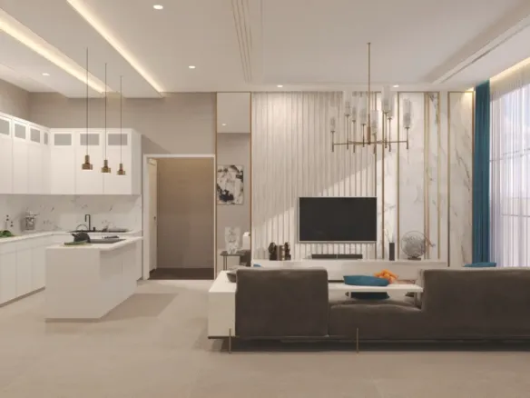 Park Beach Residence — кухня-гостиная