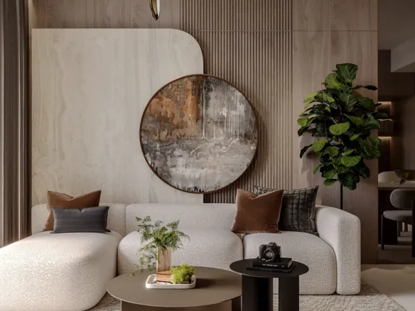 Pearl House — интерьер гостиной