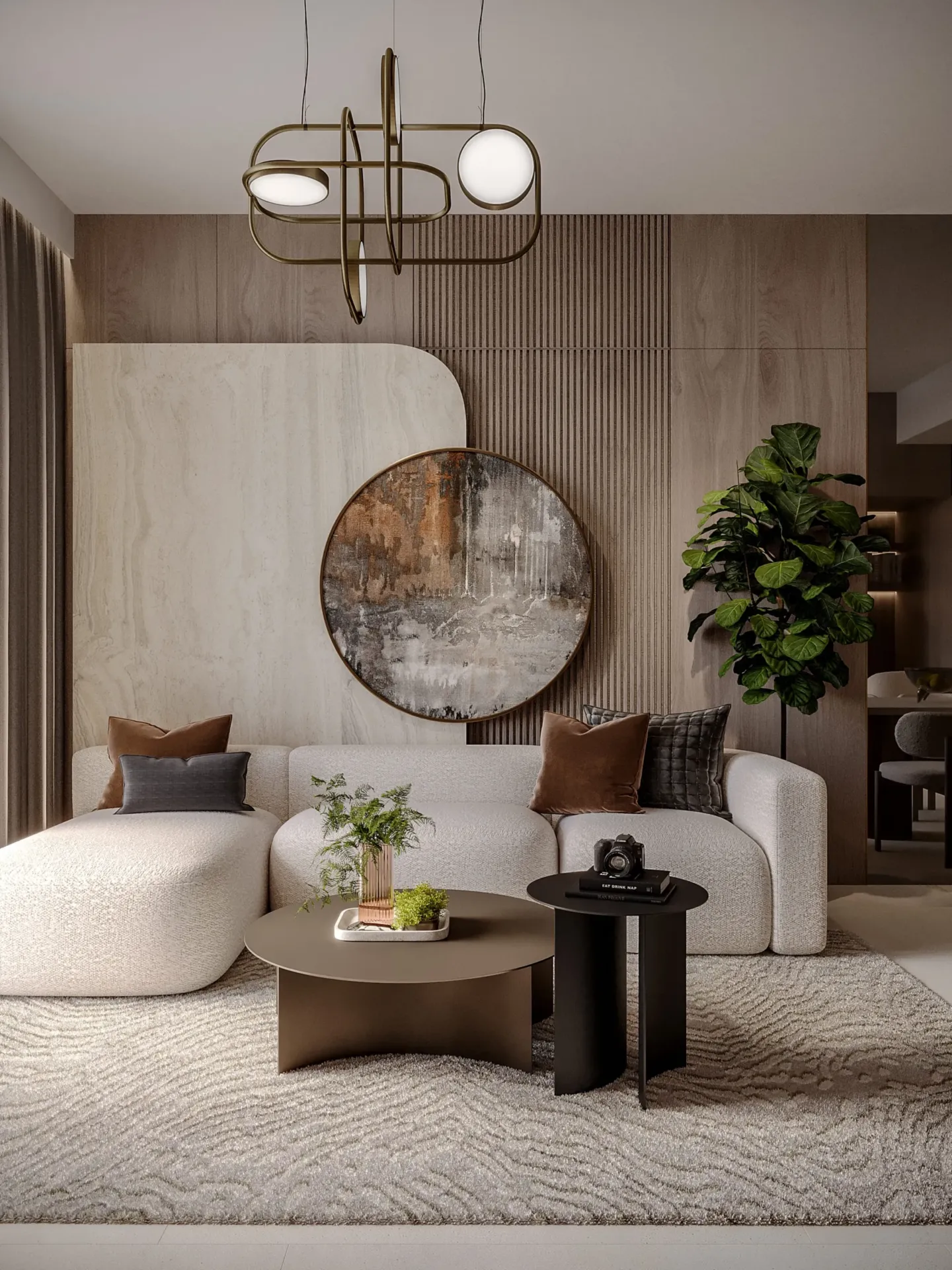 Pearl House — интерьер гостиной
