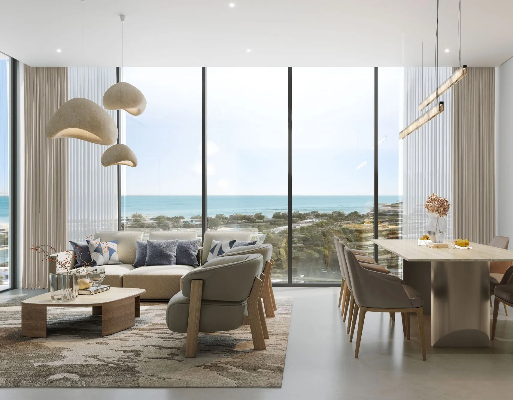 Pearlside Marina Residences — интерьер гостиной