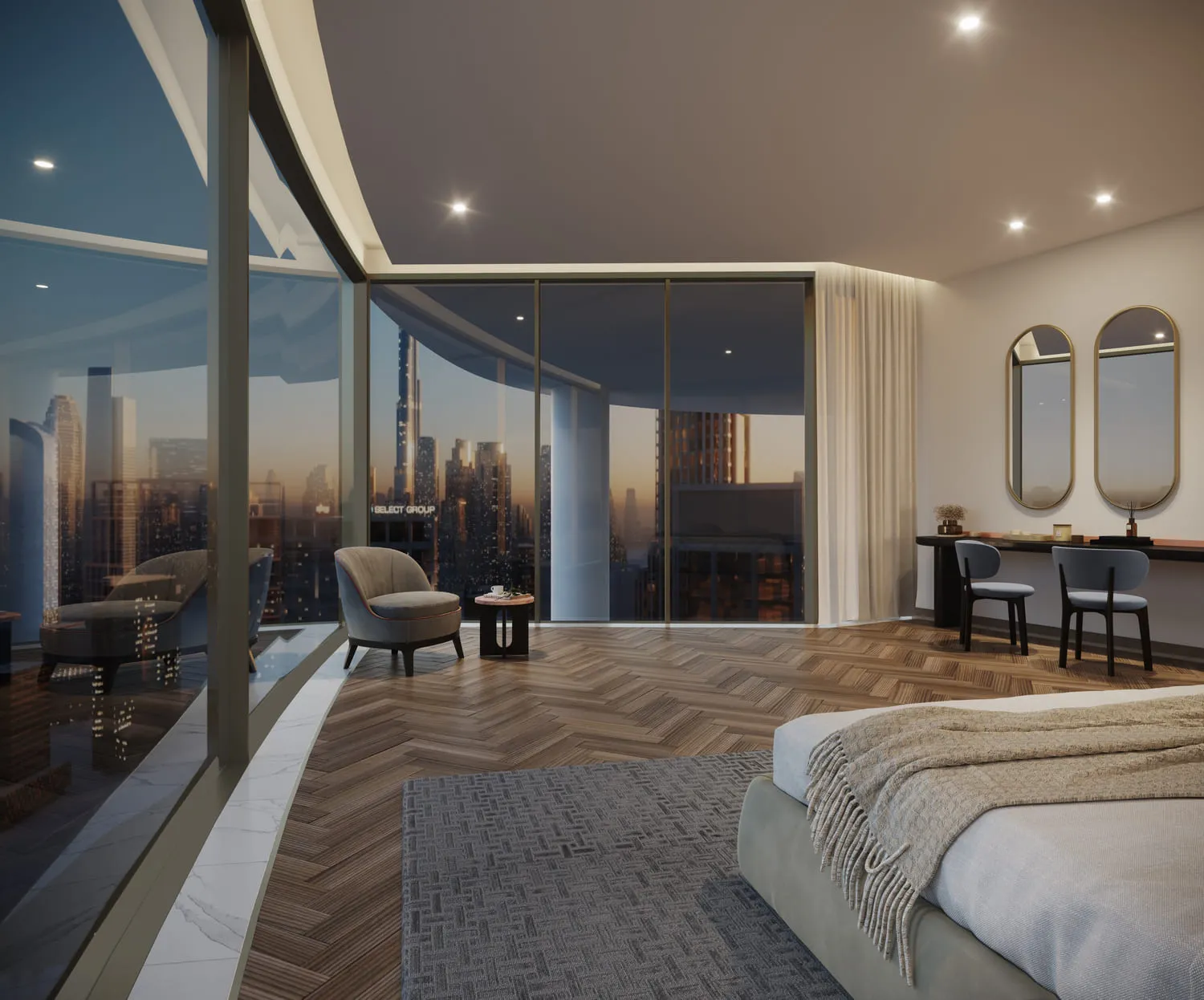 Peninsula Jumeirah living Business Bay — спальня