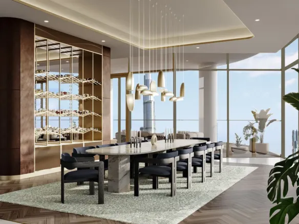 Peninsula Jumeirah living Business Bay — обеденная зона