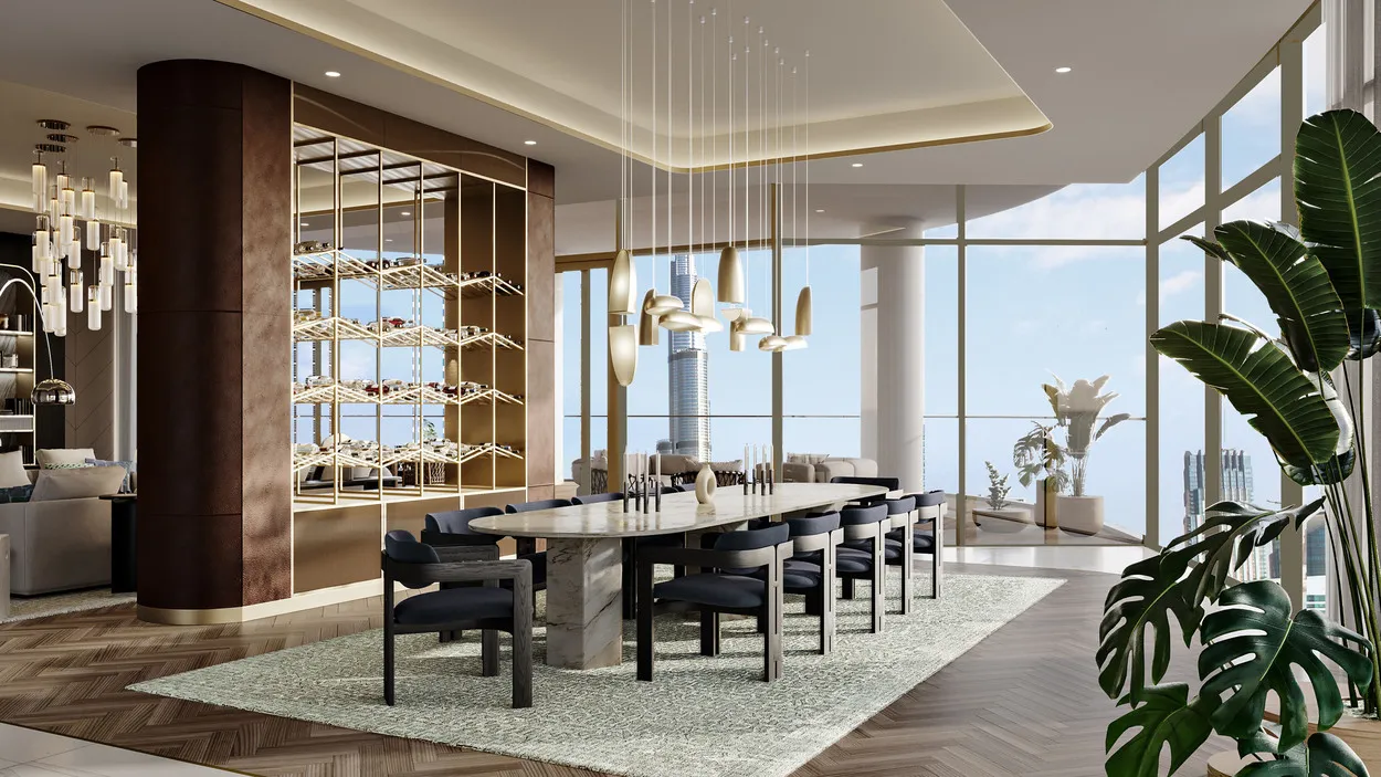 Peninsula Jumeirah living Business Bay — обеденная зона