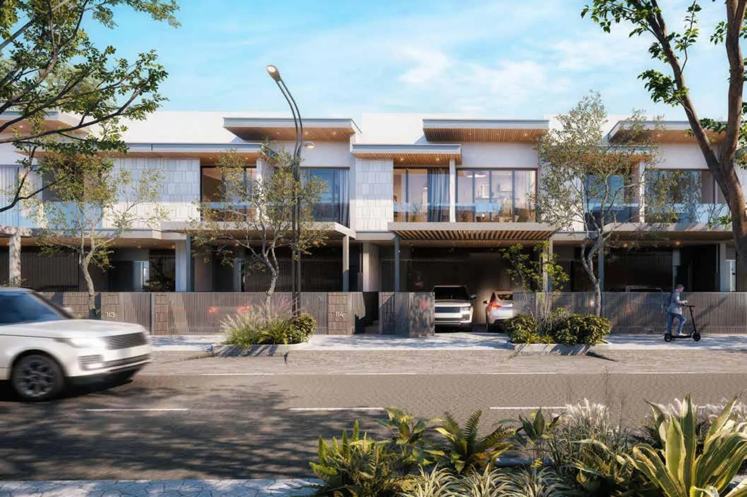 Pinewood Estate Homes — фасад таунхаусов