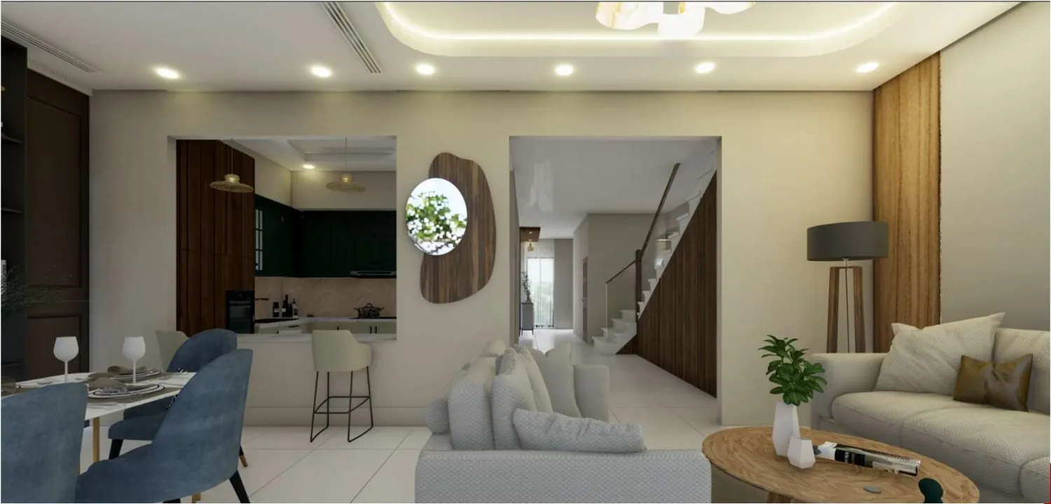 Purvanchal Townhouses — интерьер гостиной, фото 6