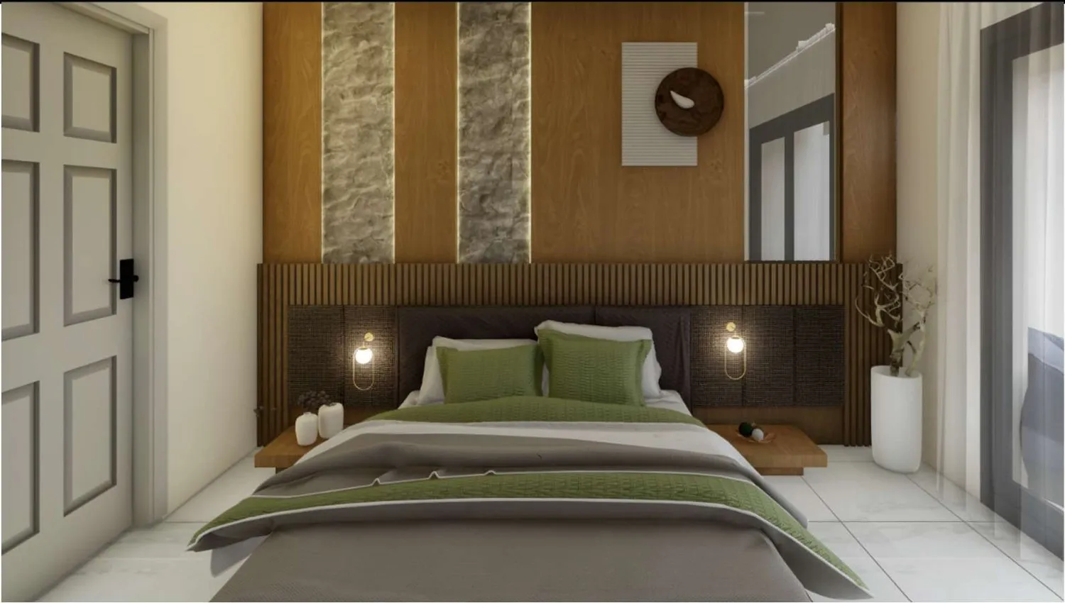 Purvanchal Townhouses — спальня, фото 7