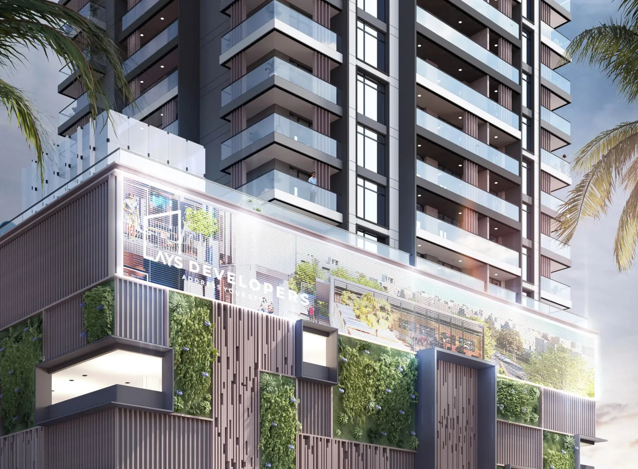 Q Gardens Aliya — фасад здания