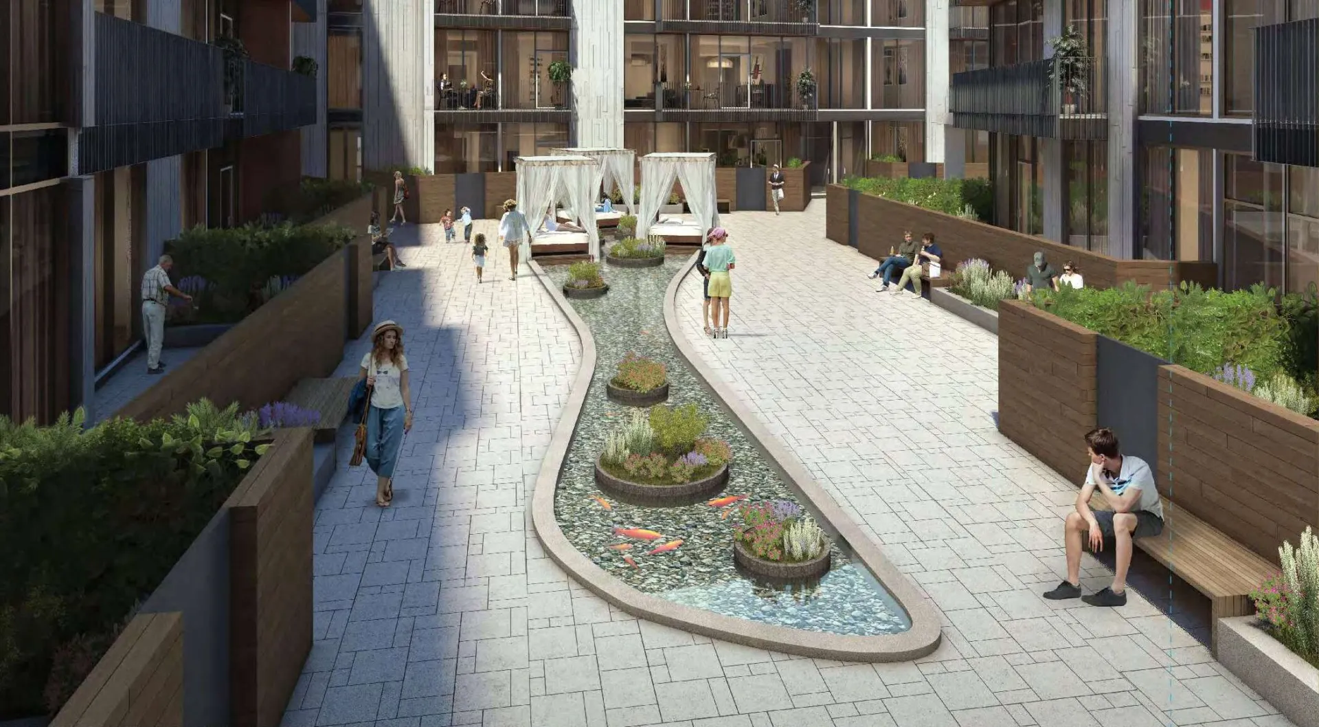 Q Gardens Boutique Residences — внутренний двор, фото 3