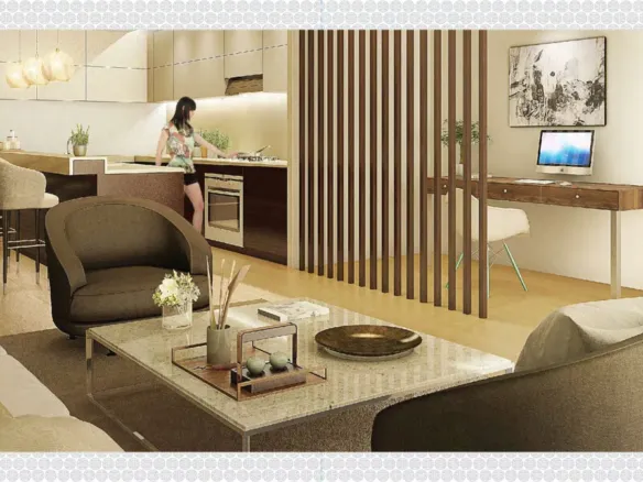 Q Gardens Boutique Residences — интерьер гостиной