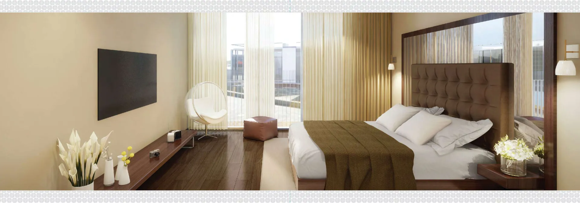 Q Gardens Boutique Residences — спальня