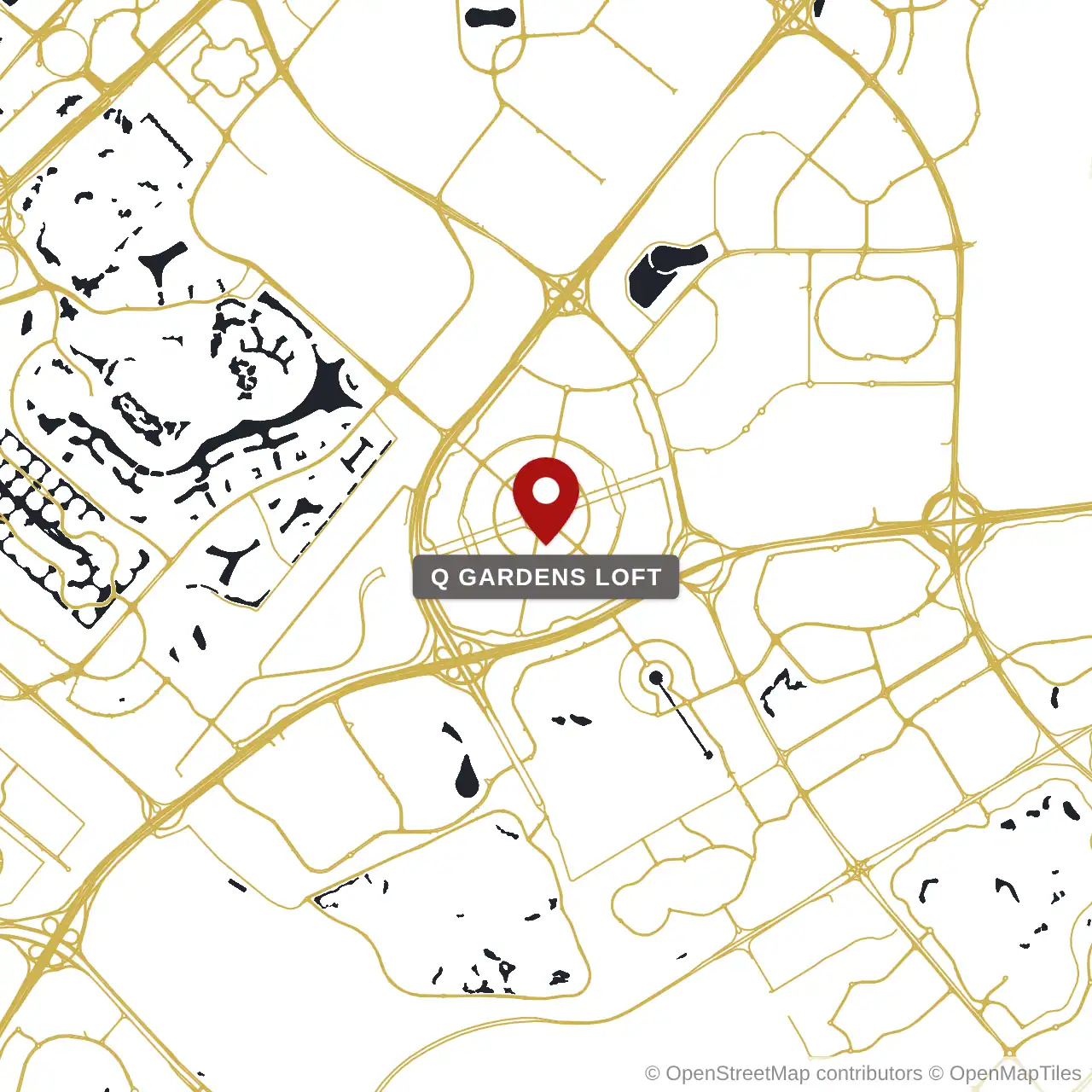 Расположение Q Gardens Loft на карте: JVC (Джумейра Вилладж Серкл), Dubai