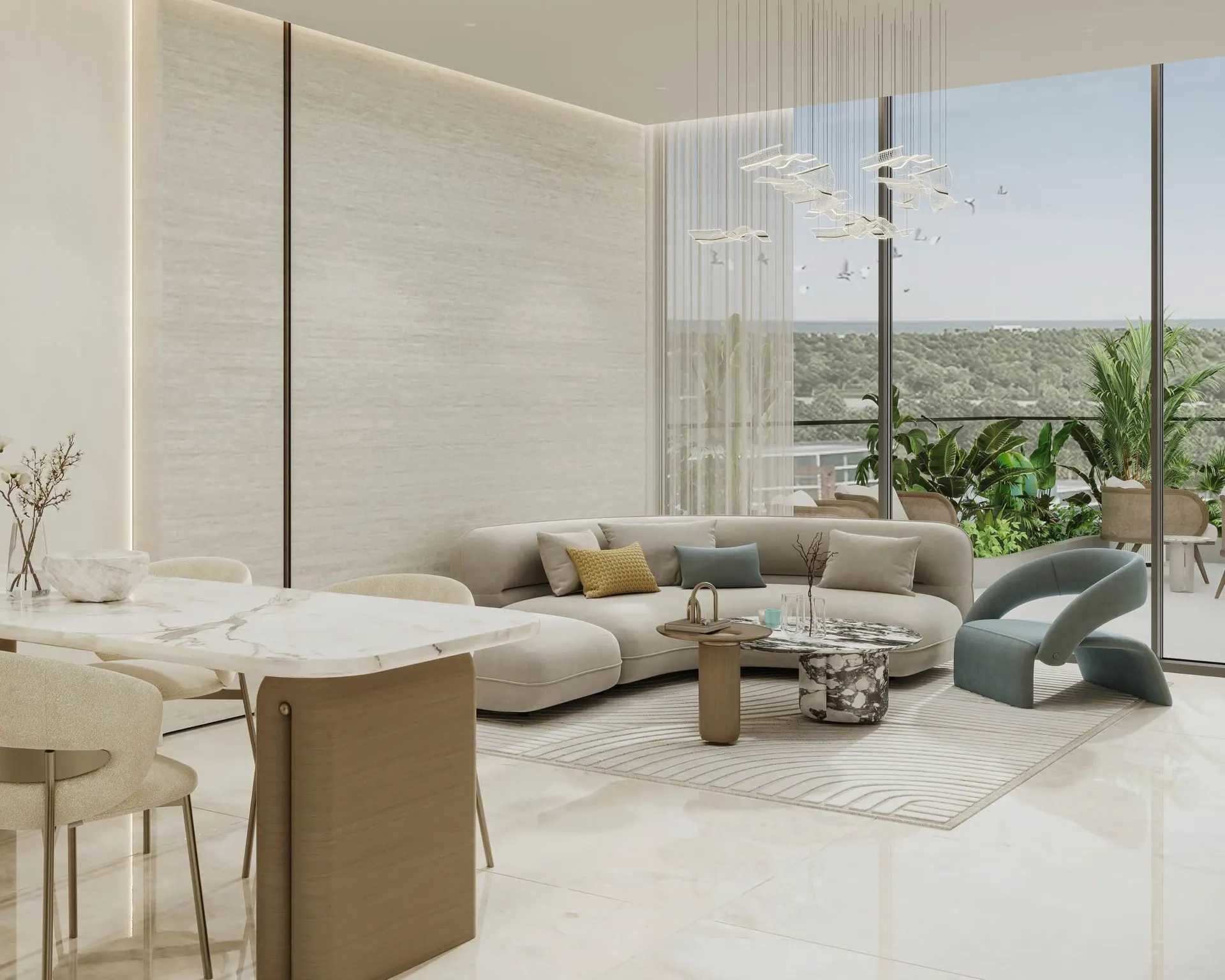 Rabdan Gardens — интерьер гостиной