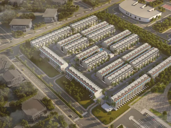 Reportage Village Khalifa City — вид на комплекс