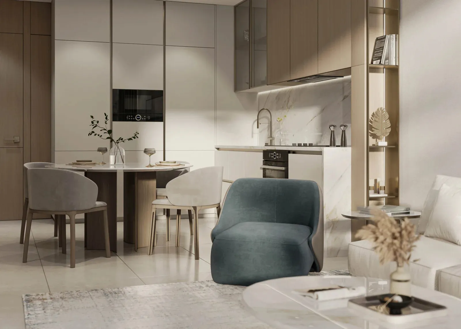 Rijas Suites — кухня-гостиная