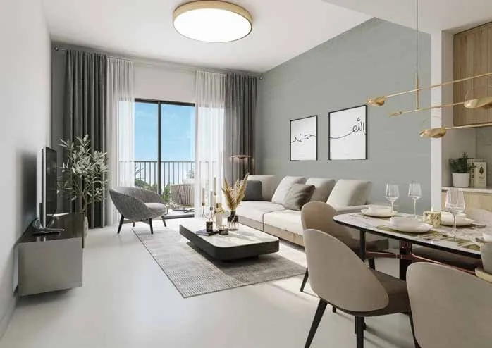 Rimal Residences Maryam Island — интерьер гостиной