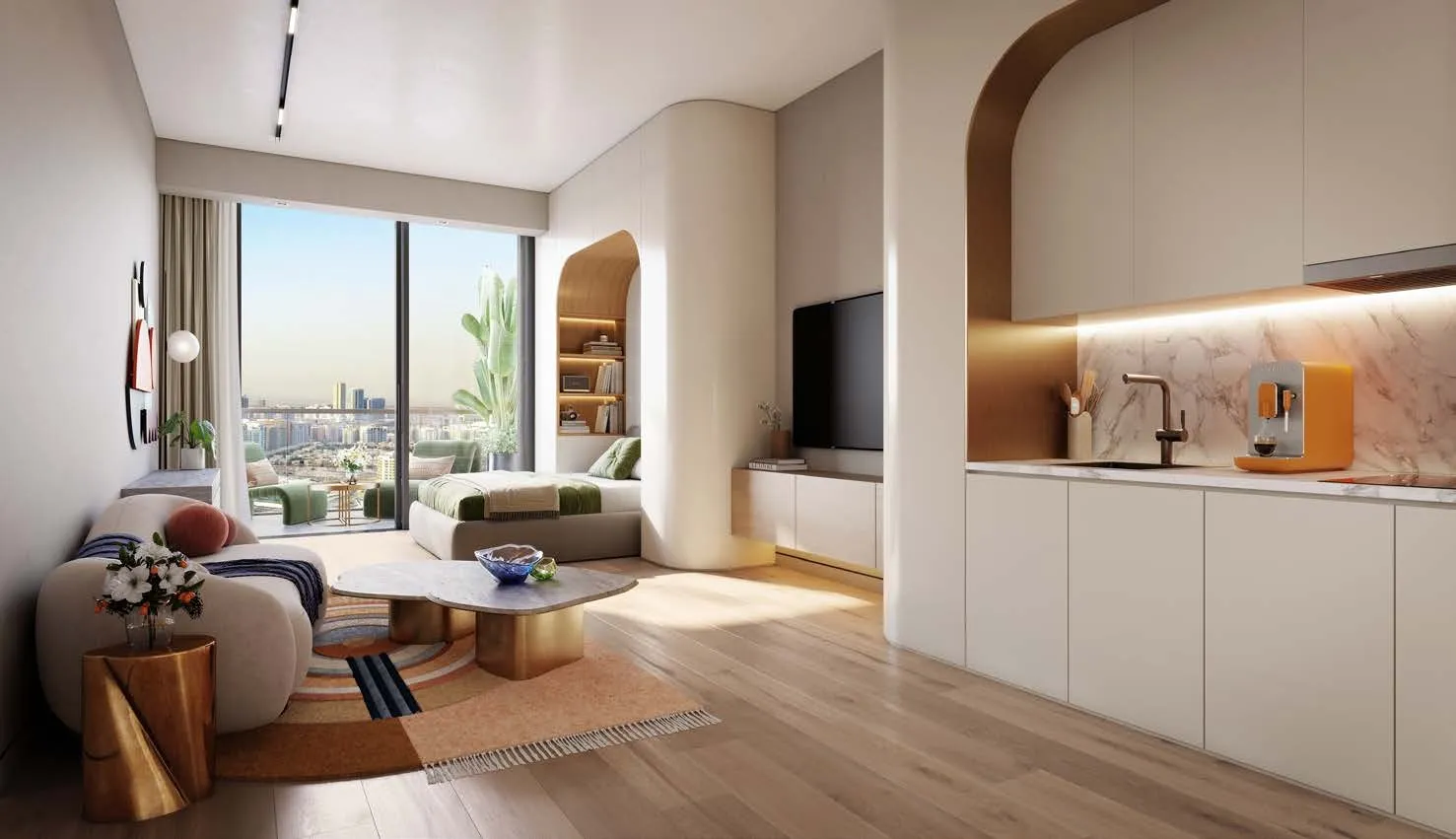 Rise Residences — интерьер студии