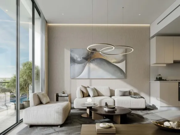 River Cove Residences at Sobha City — интерьер гостиной